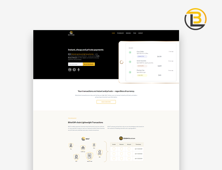 BoltLabs historical website project